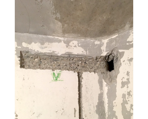 Штробление стены под нишу для дренажной помпы Abion 150х70 мм. (Монолитный бетон)